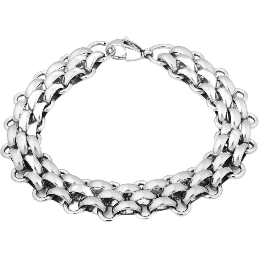 Silver Italian Designer Inspired Rope Statement Chunky Bracelets for Women